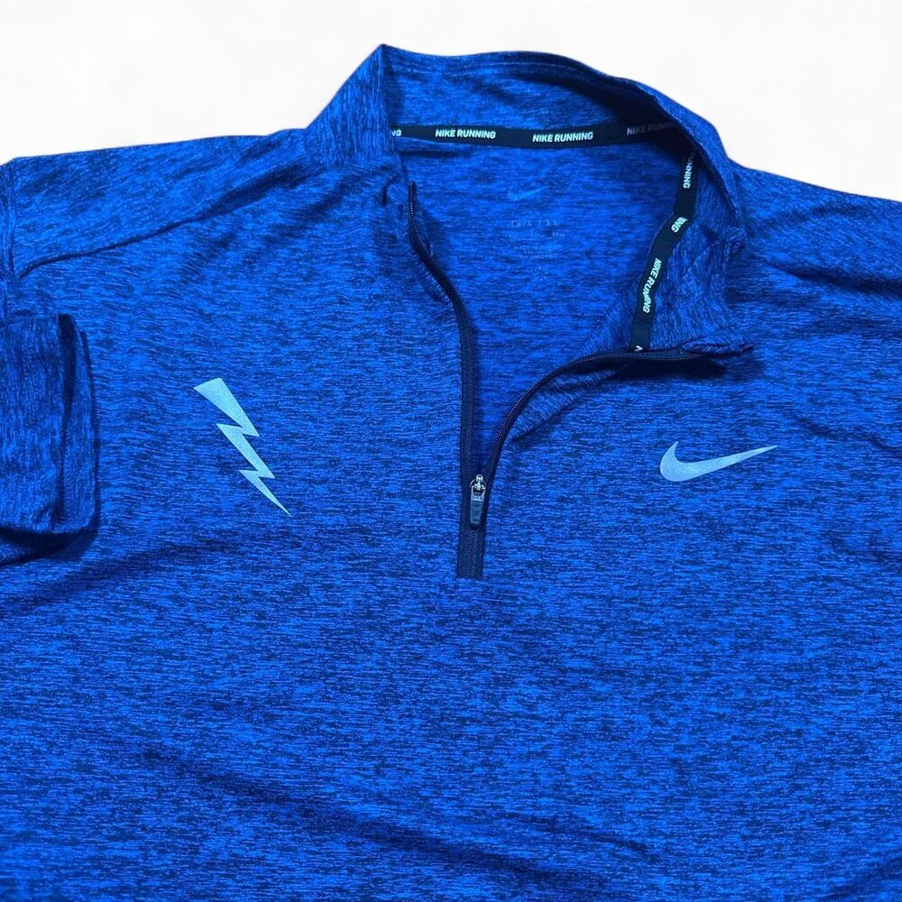 Nike Running Dri-Fit Element Blue Quarter Zip Long sleeve pullover Men's XXL